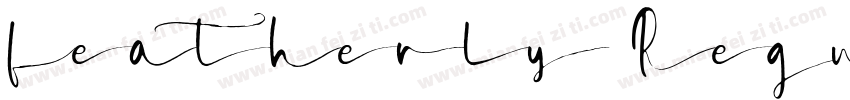 featherly Regular字体转换